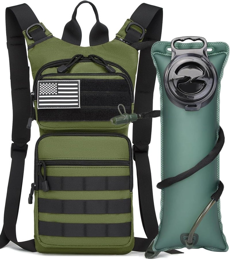 ATBP Insulated Water Hydration Pack Bag with 3L TPU Bladder Tactical Molle Hydration Backpack for Hiking Cycling Running - Image 1